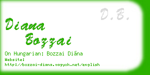diana bozzai business card